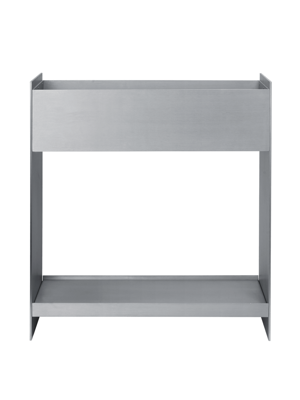 ferm LIVING Lager Plant Box With Shelf – Aluminium