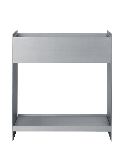 ferm LIVING Lager Plant Box With Shelf – Aluminium