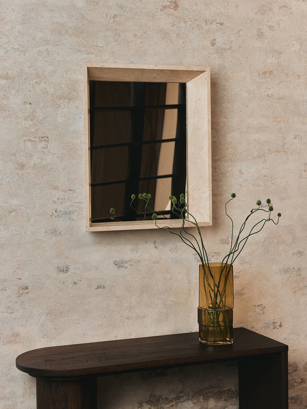 ferm LIVING Lancet Mirror – Travertine