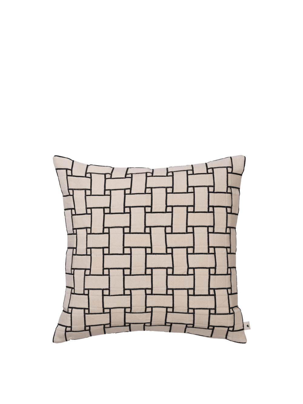 ferm LIVING Lattice Cushion Cover – Off-White / Black