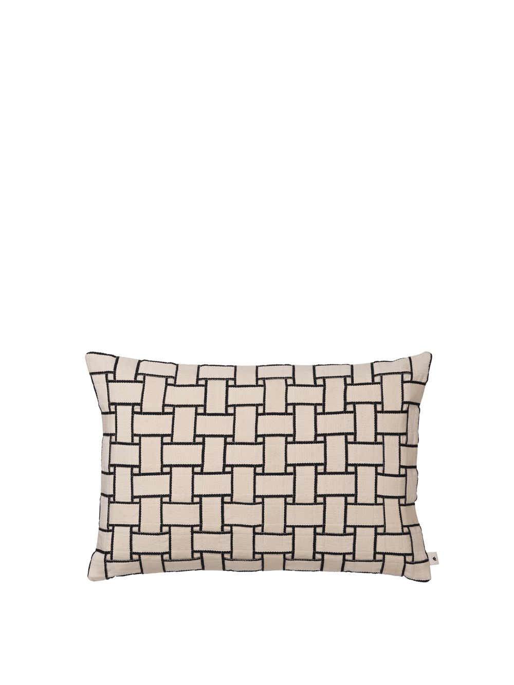 ferm LIVING Lattice Cushion Rectangular – Off-White / Black