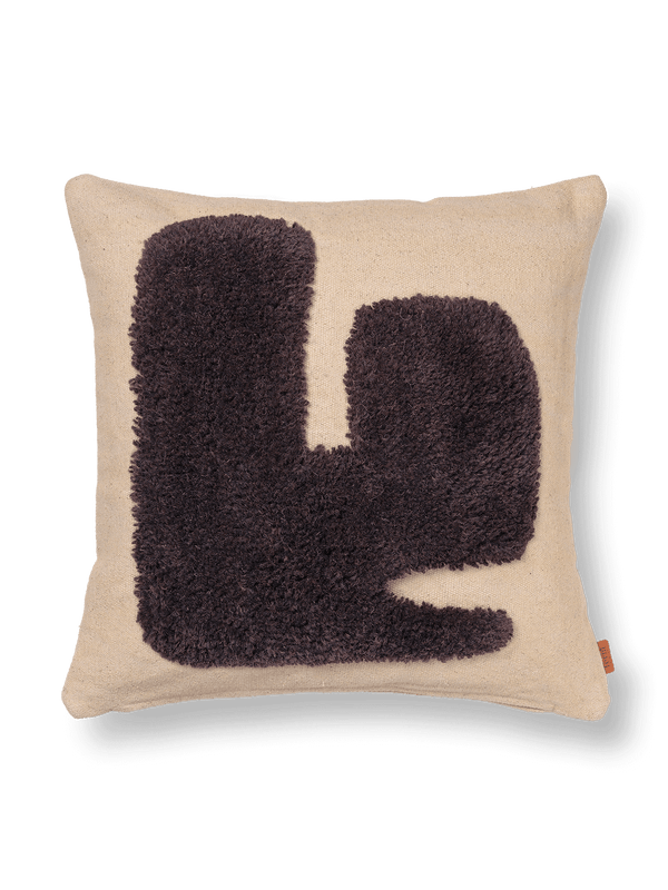 ferm LIVING Lay Cushion – Sand / Dark Brown
