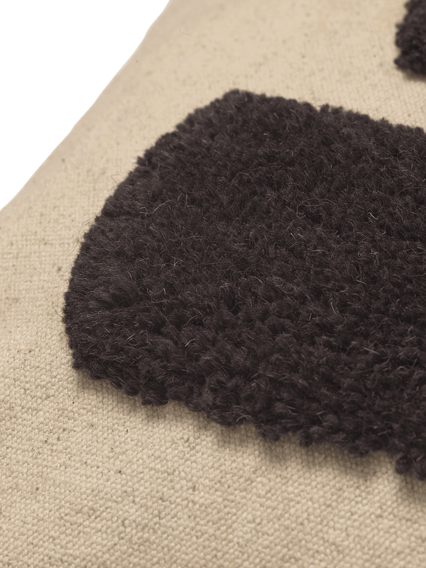 ferm LIVING Lay Cushion Cover – Sand / Dark Brown
