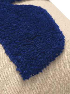 ferm LIVING Lay Cushion Cover Rectangular – Sand / Bright Blue