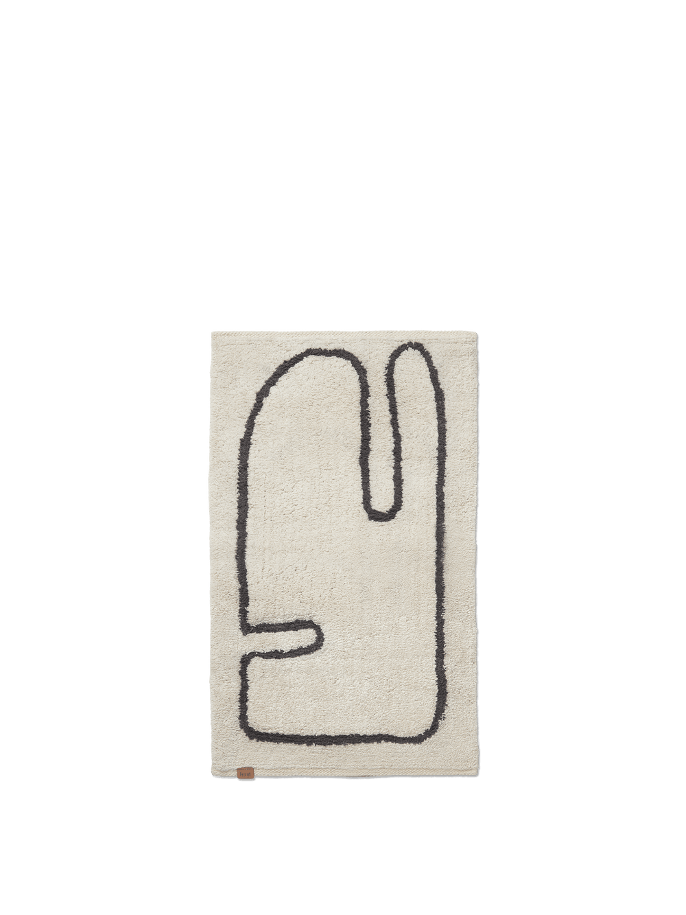 ferm LIVING Lay Washable Mat – Off-white / Coffee