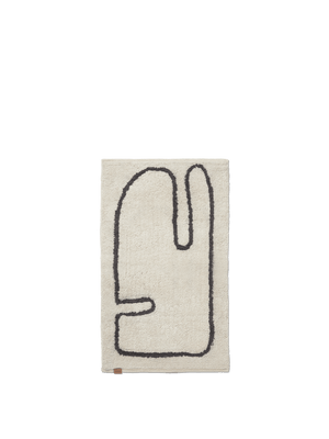 ferm LIVING Lay Washable Mat – Off-white / Coffee