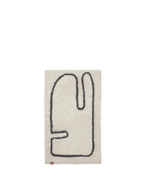 ferm LIVING Lay Washable Mat – Off-white / Coffee