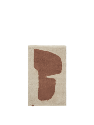 ferm LIVING Lay Washable Mat – Parchment / Rust