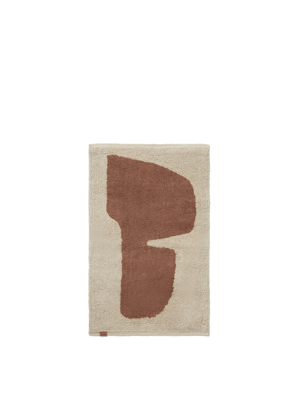 ferm LIVING Lay Washable Mat – Parchment / Rust