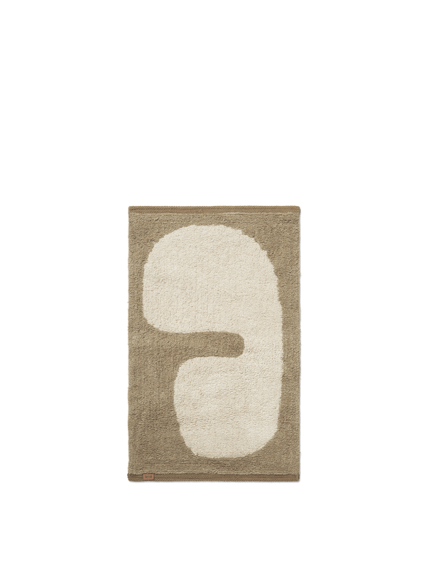 ferm LIVING Lay Washable Mat – Dark Taupe / Off-white