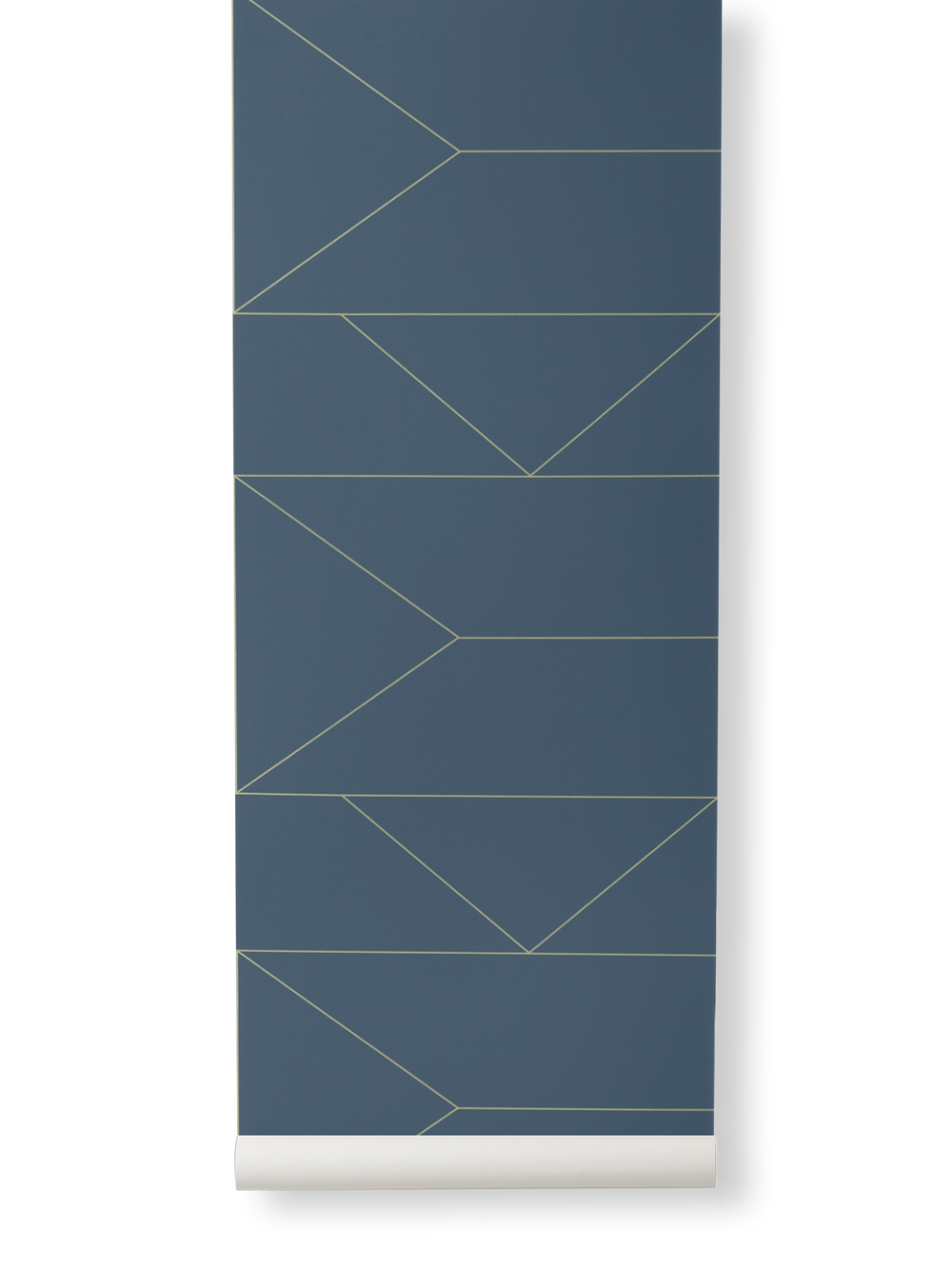 ferm LIVING Lines Wallpaper – Dark Blue