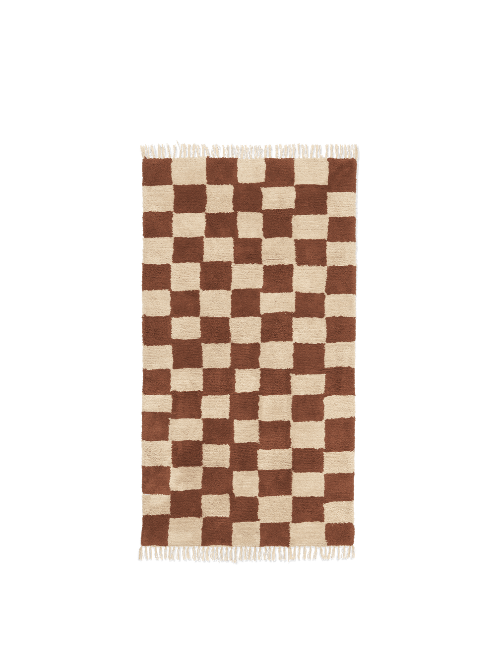 ferm LIVING Mara Washable Rug – Rust / Warm Sand