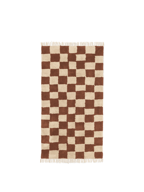 ferm LIVING Mara Washable Rug – Rust / Warm Sand