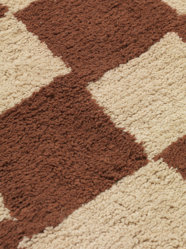 ferm LIVING Mara Washable Rug – Rust / Warm Sand