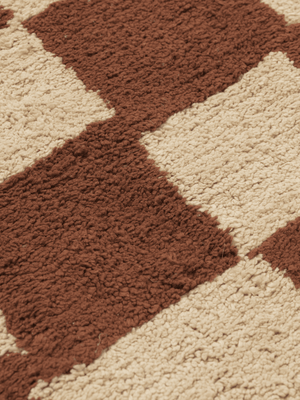 ferm LIVING Mara Washable Rug – Rust / Warm Sand