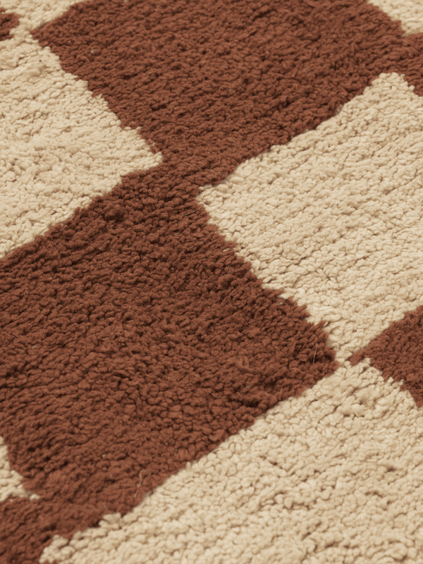 ferm LIVING Mara Washable Rug – Rust / Warm Sand