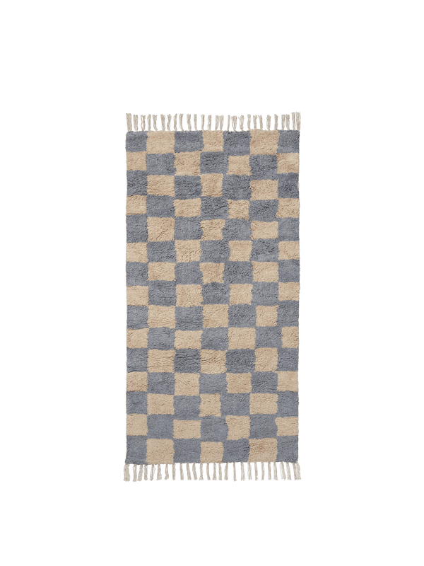 ferm LIVING Mara Washable Rug – Mist Blue / Warm Sand