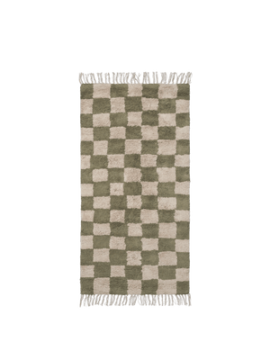 ferm LIVING Mara Washable Rug – Elm Green / Warm Sand