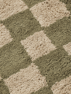 ferm LIVING Mara Washable Rug – Elm Green / Warm Sand