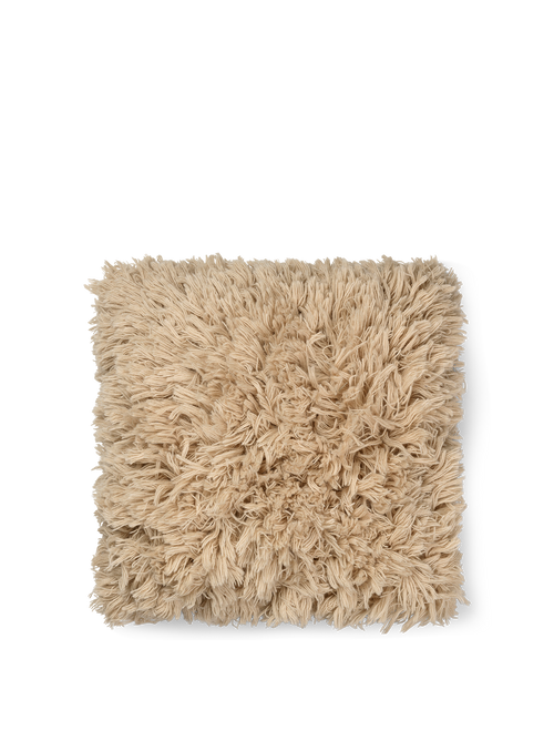 ferm LIVING Meadow High Pile Cushion – Light Sand