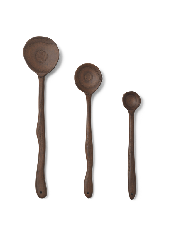 ferm LIVING Meander Spoon 30 cm – Dark Brown