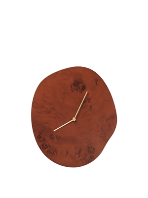 ferm LIVING Melt Wall Clock – Dark Stained Burl