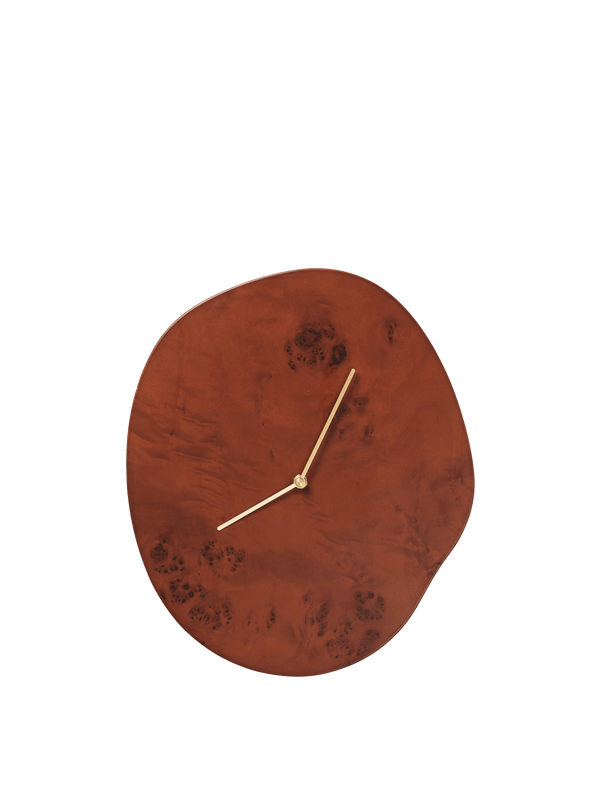 ferm LIVING Melt Wall Clock – Dark Stained Burl