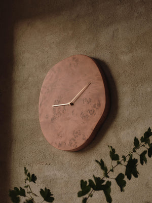 ferm LIVING Melt Wall Clock – Dark Stained Burl