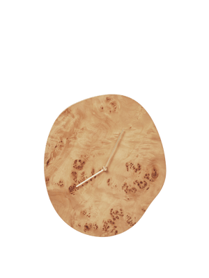 ferm LIVING Melt Wall Clock – Natural Burl