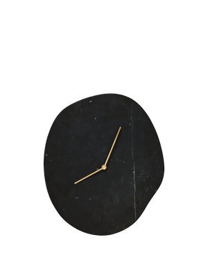ferm LIVING Melt Wall Clock – Black Marble
