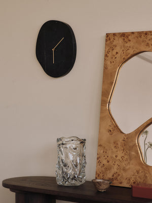 ferm LIVING Melt Wall Clock – Black Marble