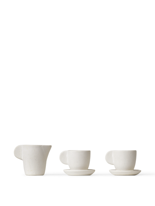 ferm LIVING Miniature Ceramic Tea Set – Off-white