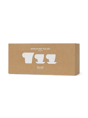 ferm LIVING Miniature Ceramic Tea Set – Off-white