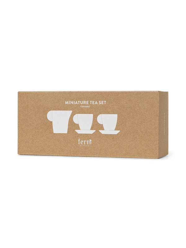 ferm LIVING Miniature Ceramic Tea Set – Off-white