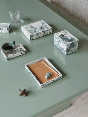 ferm LIVING Mist Box 7.5 x 10 cm – Emerald Off-white
