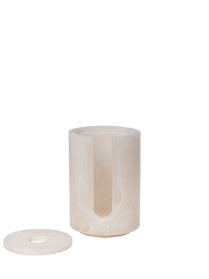 ferm LIVING Mist Cotton Pad Holder – Pearl