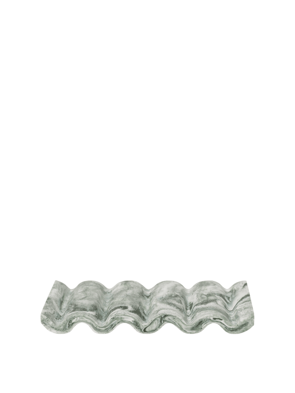 ferm LIVING Mist Soap Dish – Emerald / Off-white