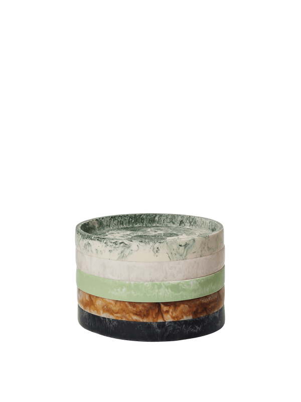 ferm LIVING Mist Tray Ø20 cm – Emerald Off-white