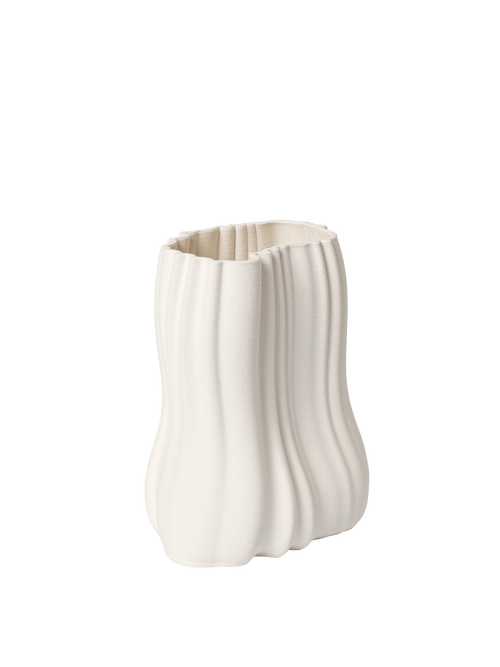 ferm LIVING Moire Vase H20 cm – Off-White