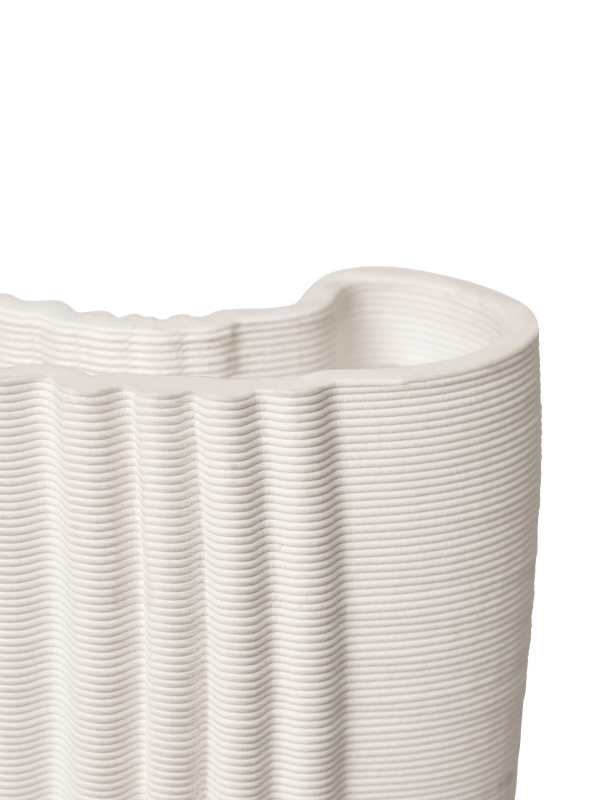 ferm LIVING Moire Vase H30 cm – Off-White