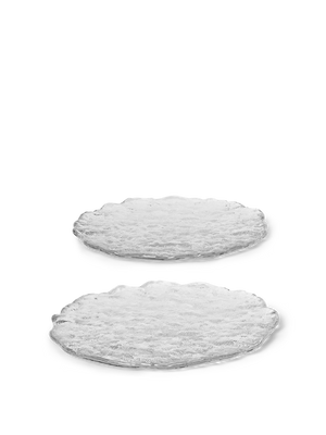 ferm LIVING Momento Glass Stones Large – Set of 2 – Clear