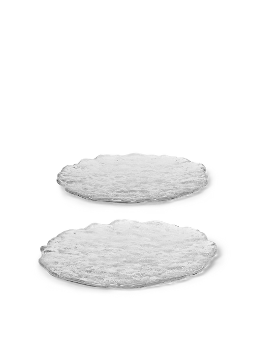 ferm LIVING Momento Glass Stones Large – Set of 2 – Clear