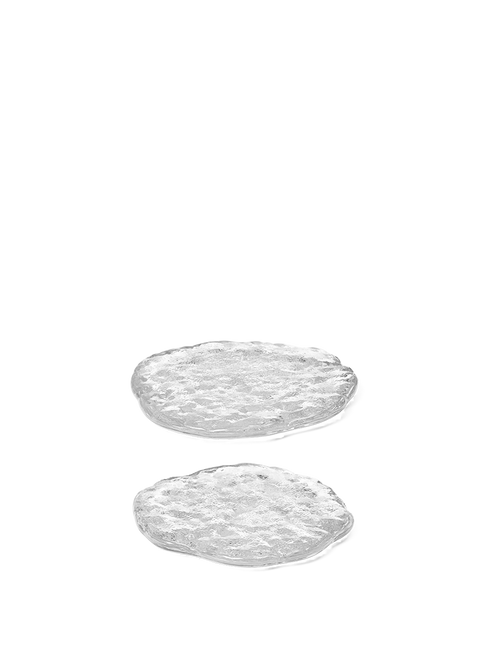 ferm LIVING Momento Glass Stones Small – Set of 2 – Clear