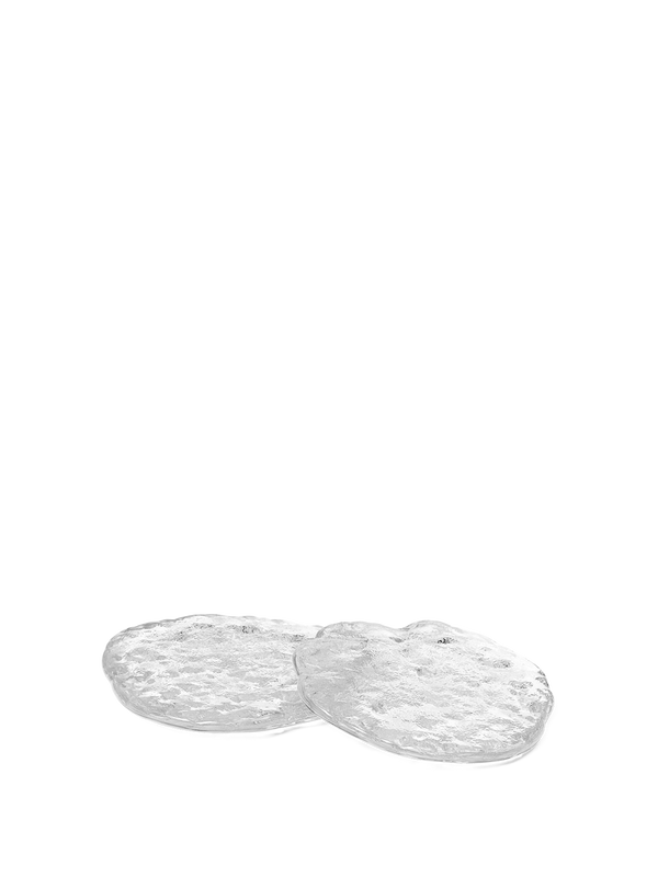ferm LIVING Momento Glass Stones Small – Set of 2 – Clear