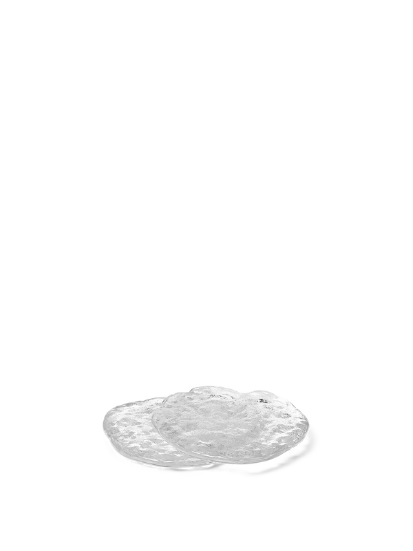 ferm LIVING Momento Glass Stones Small – Set of 2 – Clear