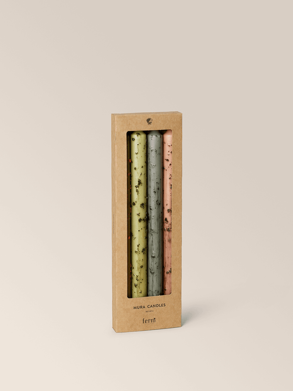 ferm LIVING Mura Candles – Set of 4 – Mixed