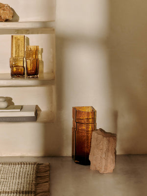 ferm LIVING Muro Vase H23 cm – Recycled Amber