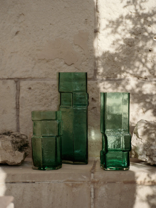 ferm LIVING Muro Vase H38 cm – Recycled Green