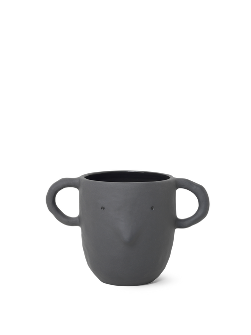 ferm LIVING Mus Plant Pot Large – Dark Grey