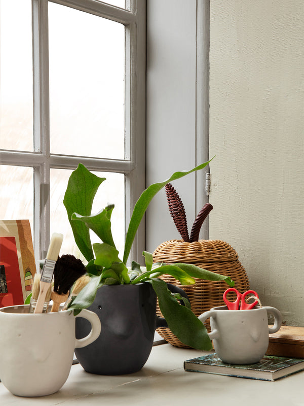 ferm LIVING Mus Plant Pot XL – Dark Grey